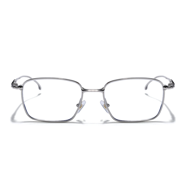 Voyage Silver Rectangle Eyeglasses for Men & Women (5565FMG7822)
