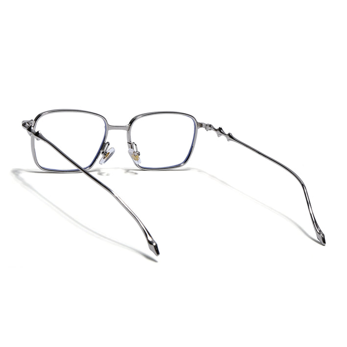 Voyage Silver Rectangle Eyeglasses for Men & Women (5565FMG7822)