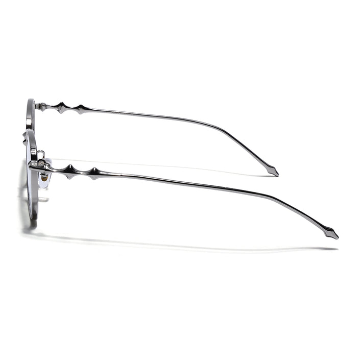 Voyage Silver Rectangle Eyeglasses for Men & Women (5565FMG7822)