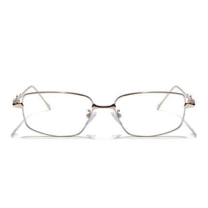 Voyage Golden Rectangle Eyeglasses for Men & Women (2412FMG7825)