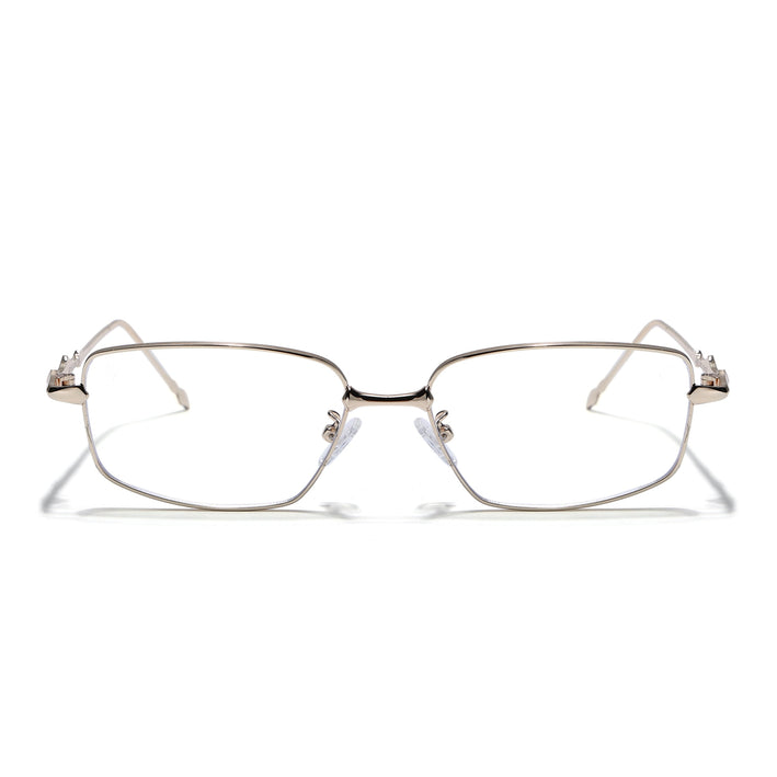 Voyage Golden Rectangle Eyeglasses for Men & Women (2412FMG7825)