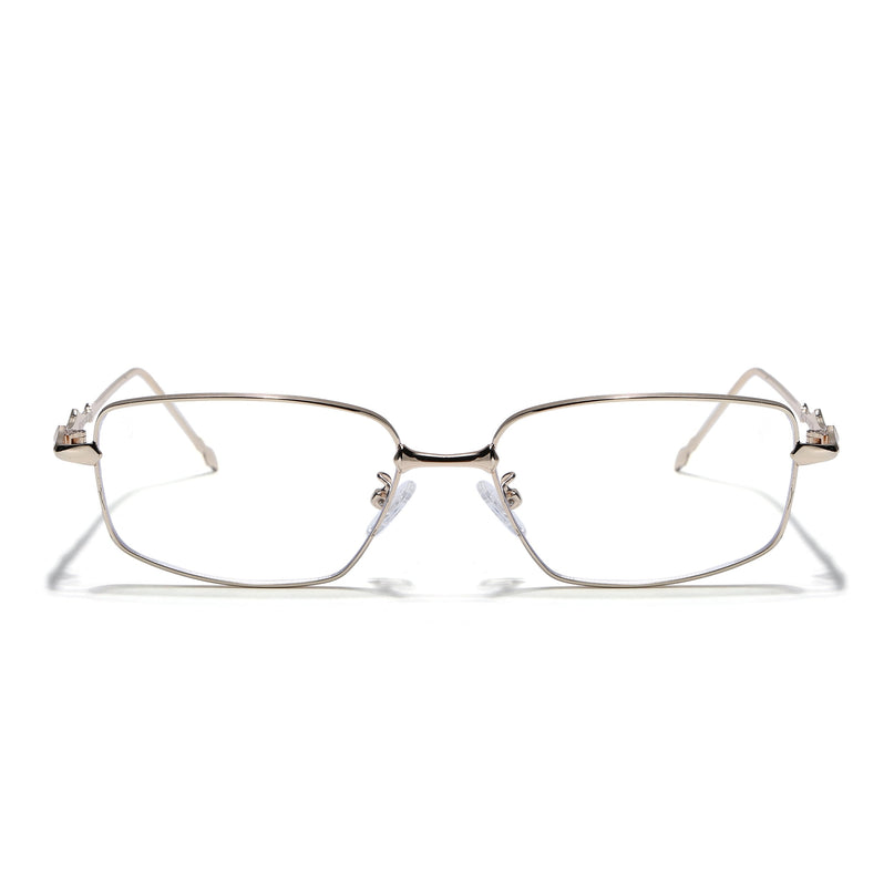 Voyage Golden Rectangle Eyeglasses for Men & Women (2412FMG7825)