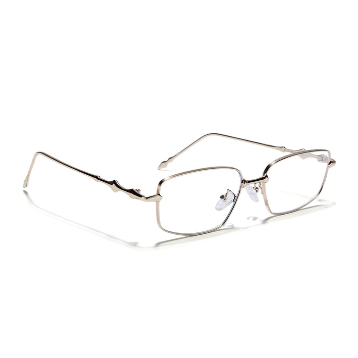 Voyage Golden Rectangle Eyeglasses for Men & Women (2412FMG7825)