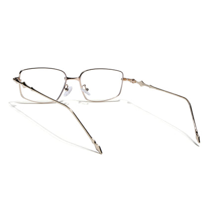 Voyage Golden Rectangle Eyeglasses for Men & Women (2412FMG7825)