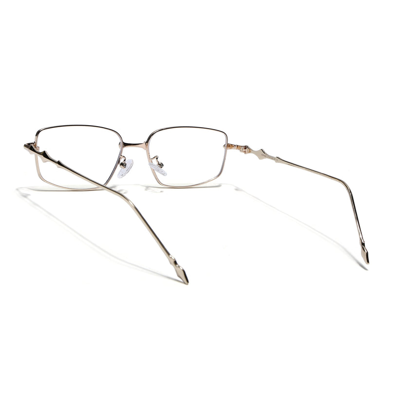 Voyage Golden Rectangle Eyeglasses for Men & Women (2412FMG7825)