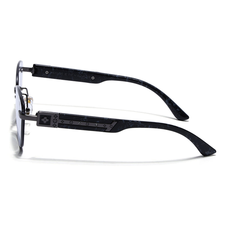 Rimless Photochromic Sunglasses for Men & Women (Light Black Lens | Grey Frame - MG7808)