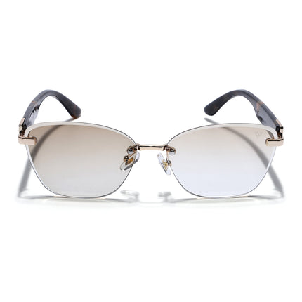 Rimless Photochromic Sunglasses for Men & Women (Yellow & Clear Lens | Golden Frame - MG7805)