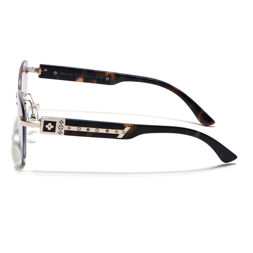 Rimless Photochromic Sunglasses for Men & Women (Yellow & Clear Lens | Golden Frame - MG7805)