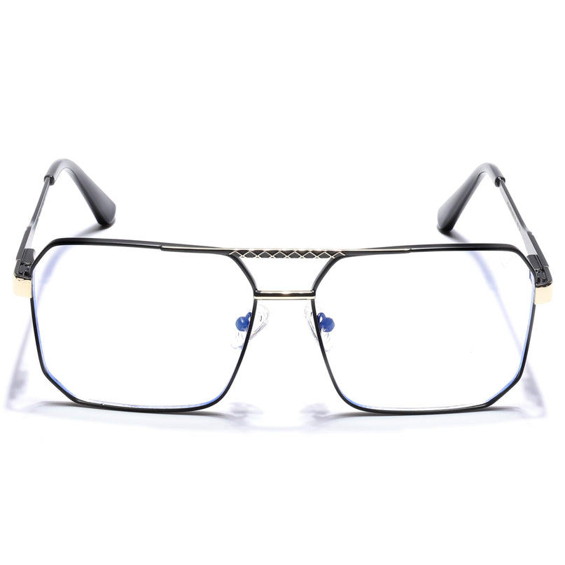 Voyage Exclusive Black & Golden Wayfarer Eyeglasses for Men & Women - MG5317-C1
