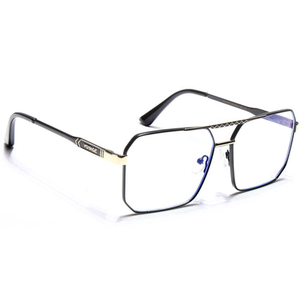 Voyage Exclusive Black & Golden Wayfarer Eyeglasses for Men & Women - MG5317-C1