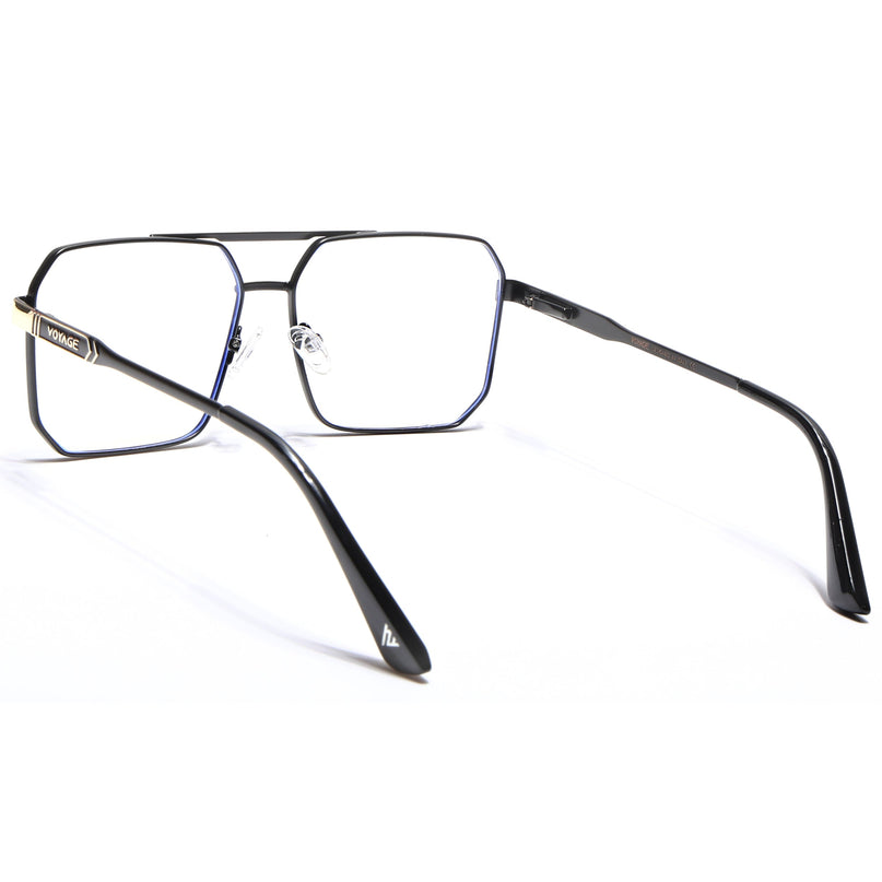 Voyage Exclusive Black & Golden Wayfarer Eyeglasses for Men & Women - MG5317-C1