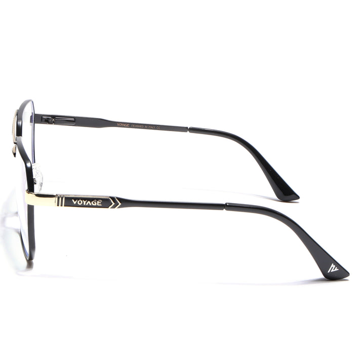 Voyage Exclusive Black & Golden Wayfarer Eyeglasses for Men & Women - MG5317-C1