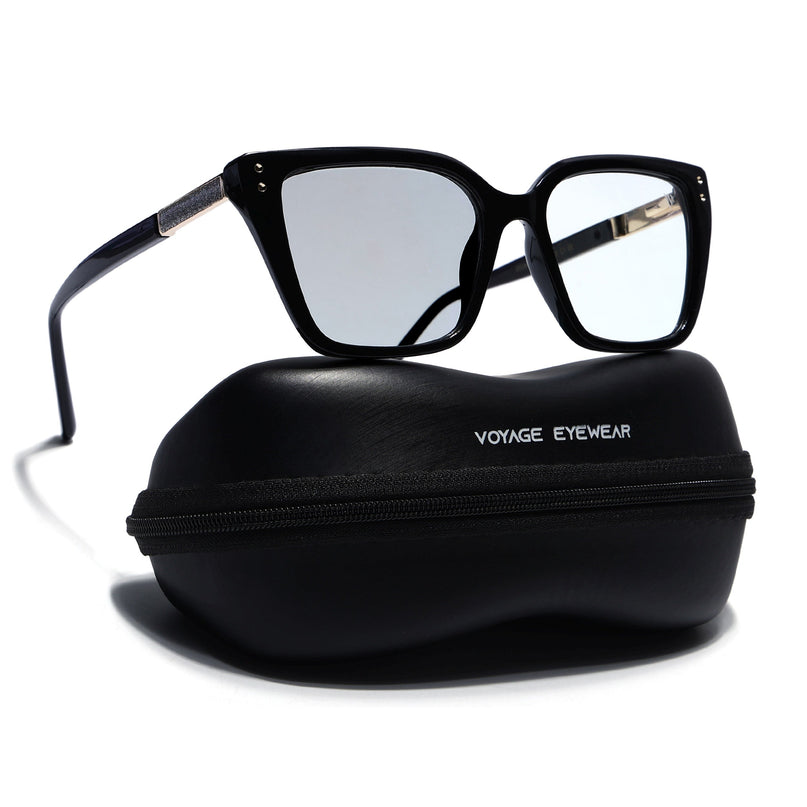 Voyage Black Cateye Photochromic lens Eyeglasses for Women (95005FMG7811)