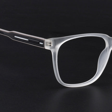Eyejack Rush Matt Transparent Square Eyeglasses for Men & Women (1003FCL1456-C12)