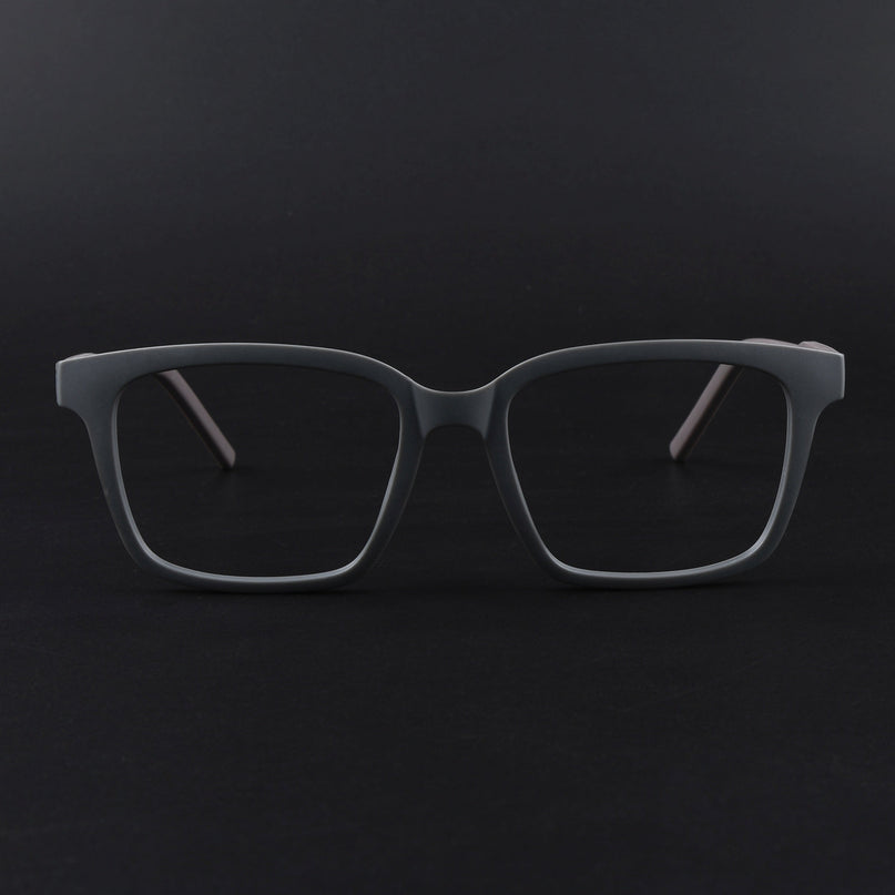 Eyejack Rush Grey Square Eyeglasses for Men & Women (1002FCL1453-C11)