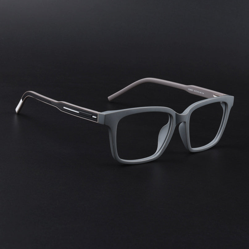 Eyejack Rush Grey Square Eyeglasses for Men & Women (1002FCL1453-C11)