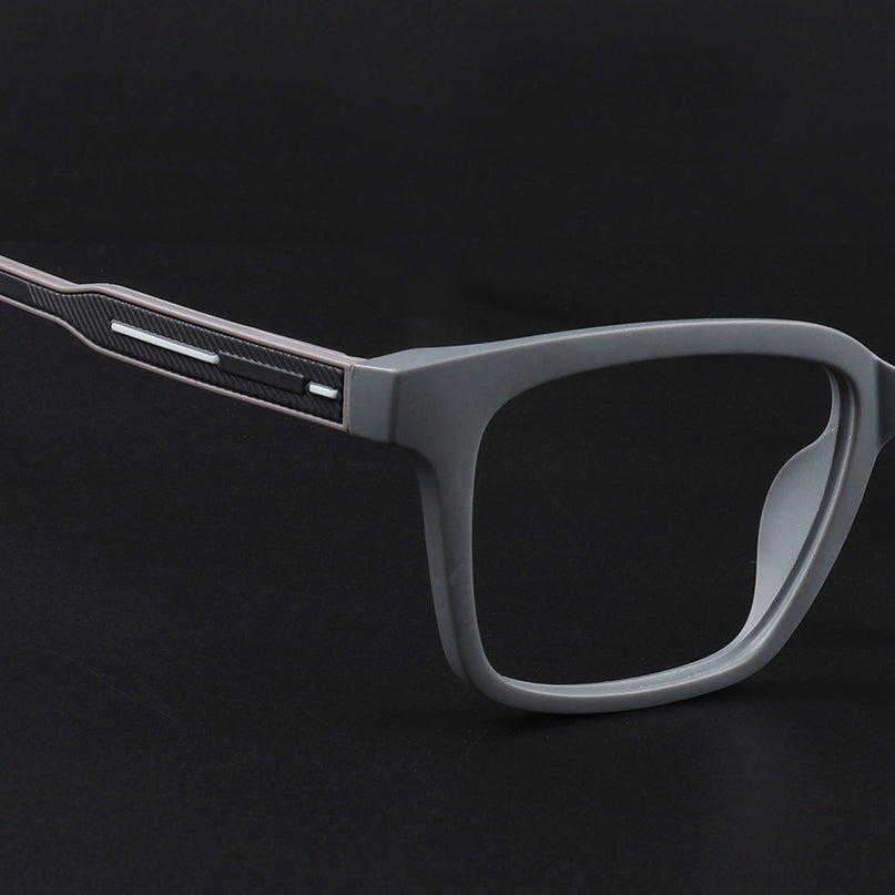 Eyejack Rush Grey Square Eyeglasses for Men & Women (1002FCL1453-C11)