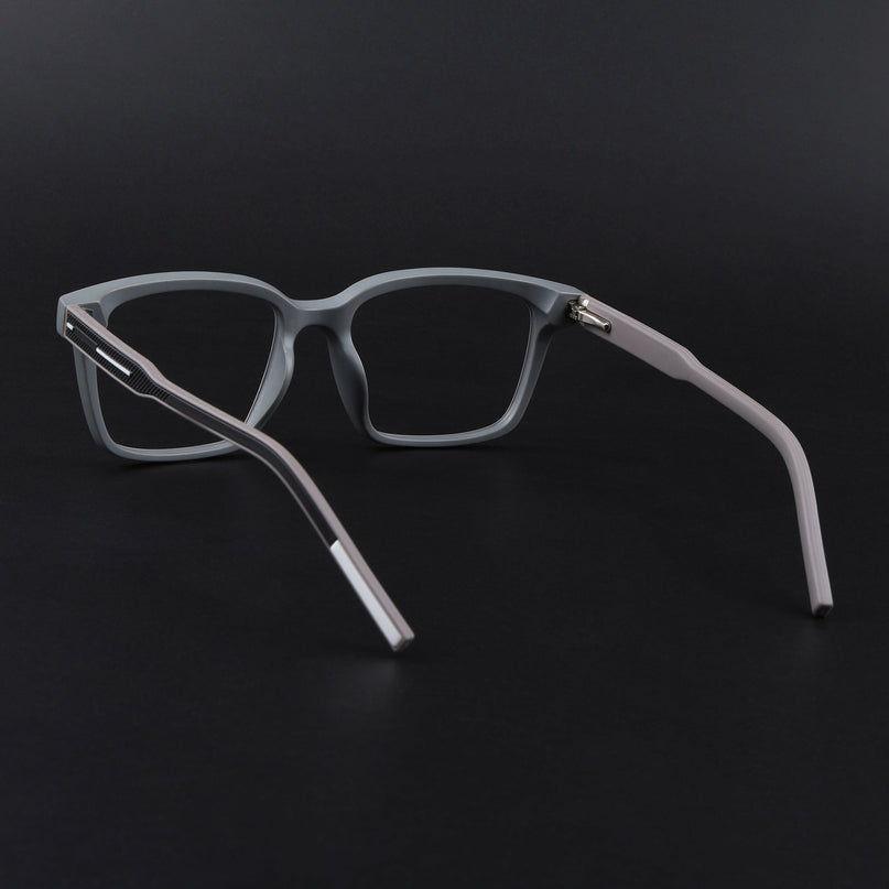 Eyejack Rush Grey Square Eyeglasses for Men & Women (1002FCL1453-C11)