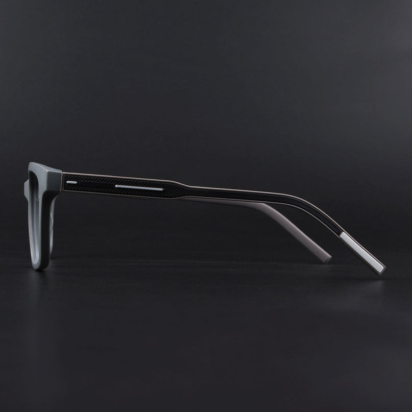 Eyejack Rush Grey Square Eyeglasses for Men & Women (1002FCL1453-C11)