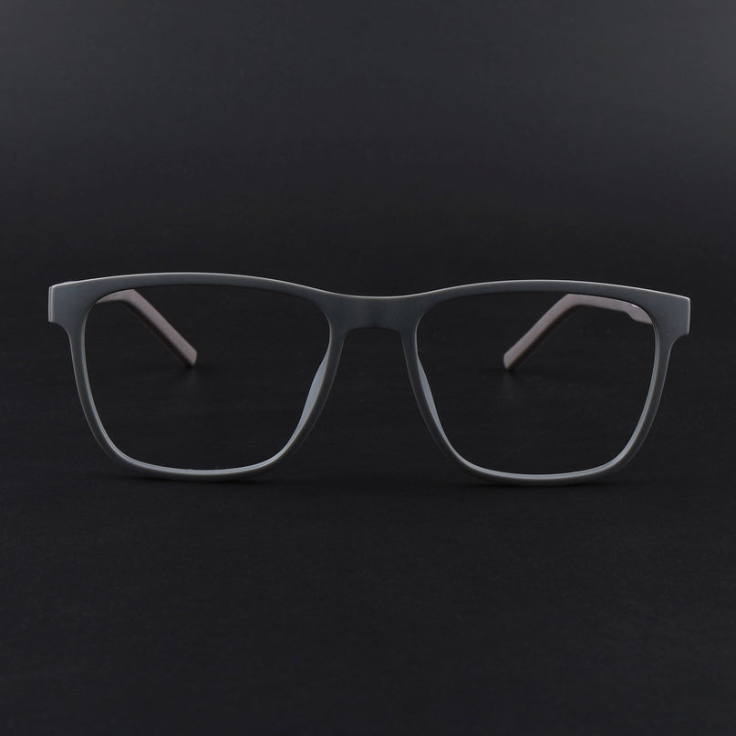 Eyejack Rush Grey Square Eyeglasses for Men & Women (1010FCL1459-C11)