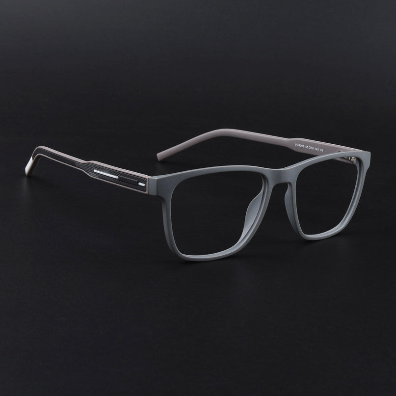 Eyejack Rush Grey Square Eyeglasses for Men & Women (1010FCL1459-C11)
