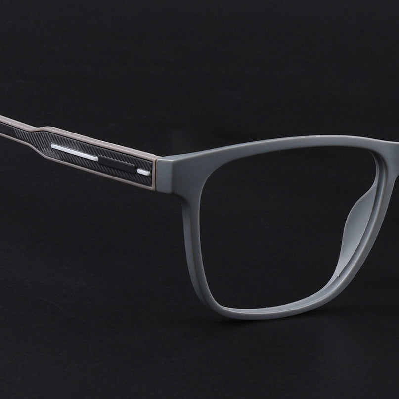 Eyejack Rush Grey Square Eyeglasses for Men & Women (1010FCL1459-C11)