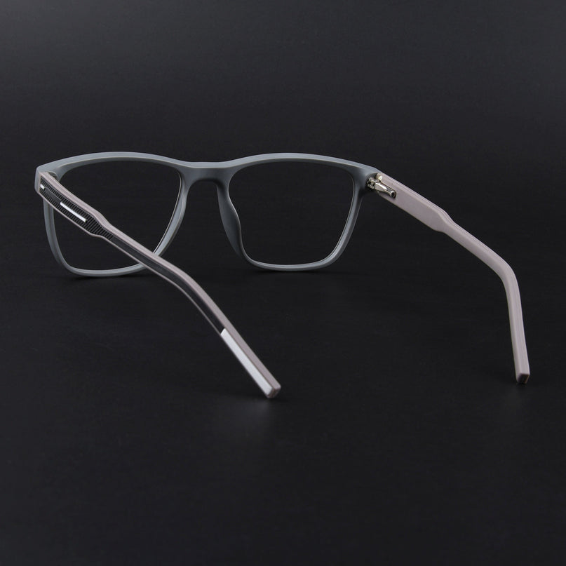 Eyejack Rush Grey Square Eyeglasses for Men & Women (1010FCL1459-C11)