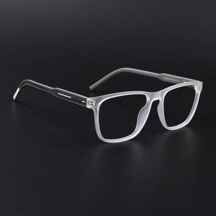 Eyejack Rush Matt Transparent Square Eyeglasses for Men & Women (1010FCL1460-C12)
