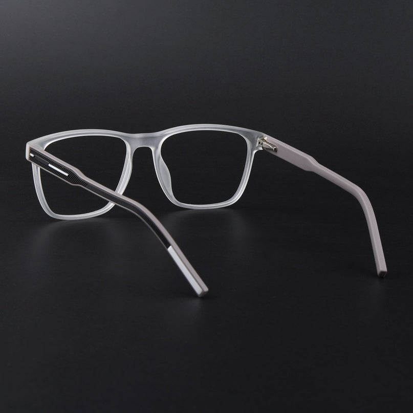 Eyejack Rush Matt Transparent Square Eyeglasses for Men & Women (1010FCL1460-C12)