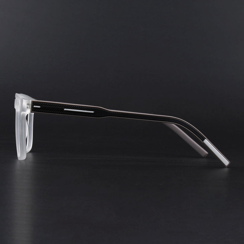 Eyejack Rush Matt Transparent Square Eyeglasses for Men & Women (1010FCL1460-C12)