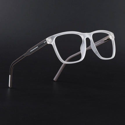 Eyejack Rush Matt Transparent Square Eyeglasses for Men & Women (1010FCL1460-C12)