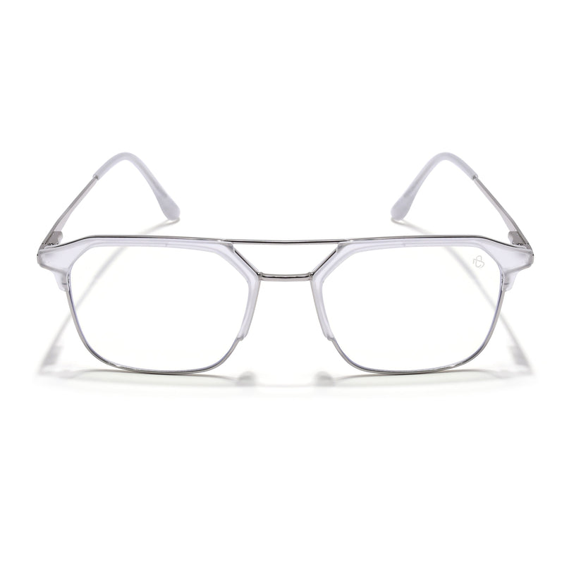 Eyejack Turbo Matt Transparent Wayfarer Eyeglasses for Men & Women (95001FCL1449-C6)