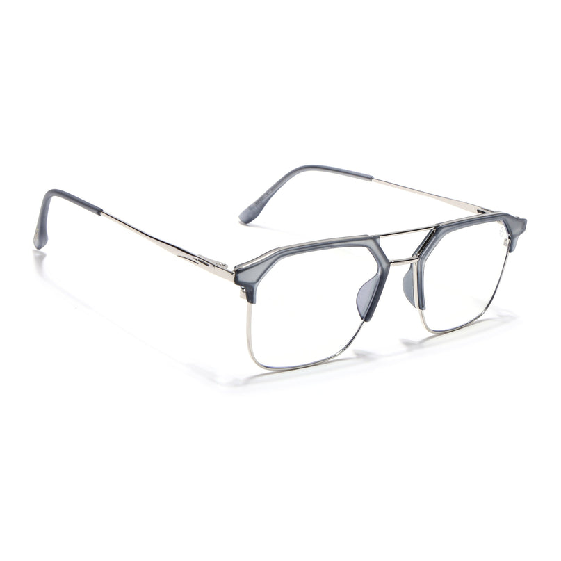 Eyejack Turbo Light Grey Wayfarer Eyeglasses for Men & Women (95001FCL1446-C3)