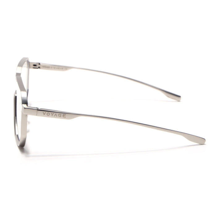 Voyage Goat Silver Wayfarer Eyeglasses for Men & Women - MG5163-C1