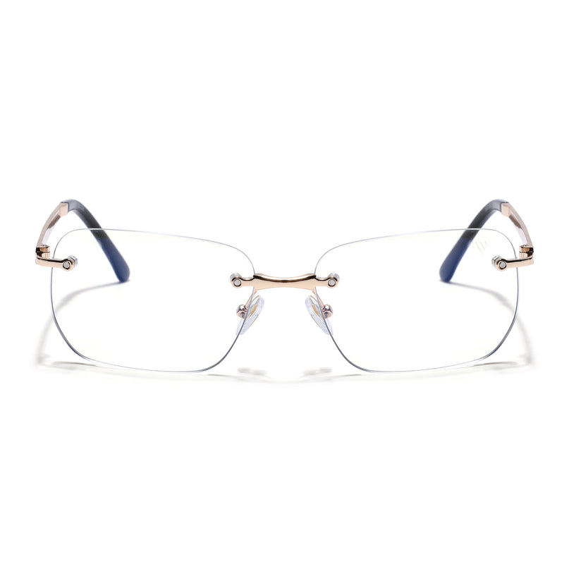 Rayn | Golden Rimless Eyeglasses | Golden Frame - FMG7677