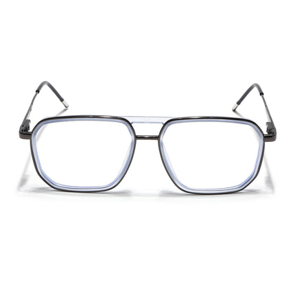 Eyejack Sky Blue & Grey Wayfarer Eyeglasses for Men & Women (2507FCL1600-C4)