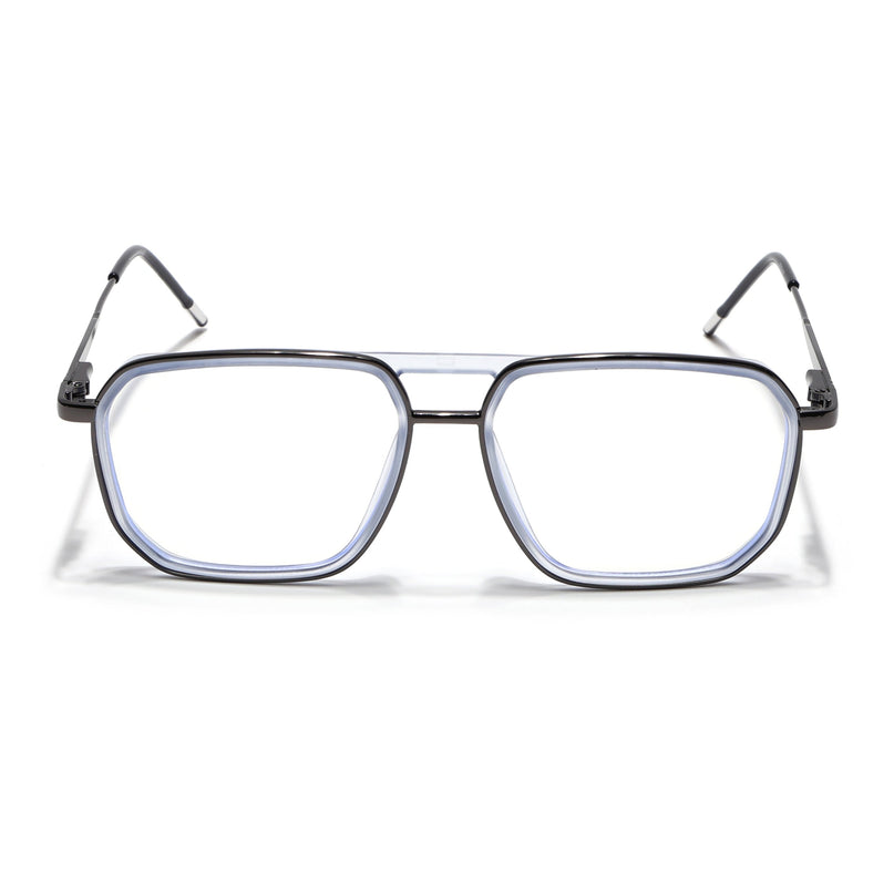 Eyejack Sky Blue & Grey Wayfarer Eyeglasses for Men & Women (2507FCL1600-C4)