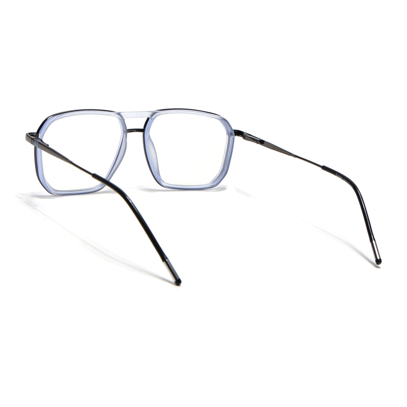 Eyejack Sky Blue & Grey Wayfarer Eyeglasses for Men & Women (2507FCL1600-C4)