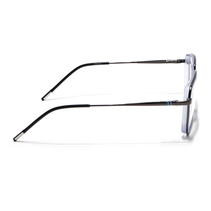 Eyejack Sky Blue & Grey Wayfarer Eyeglasses for Men & Women (2507FCL1600-C4)