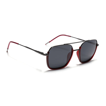 Eyejack Red & Grey Wayfarer Polarized Sunglasses for Men & Women (2508PCL1531)