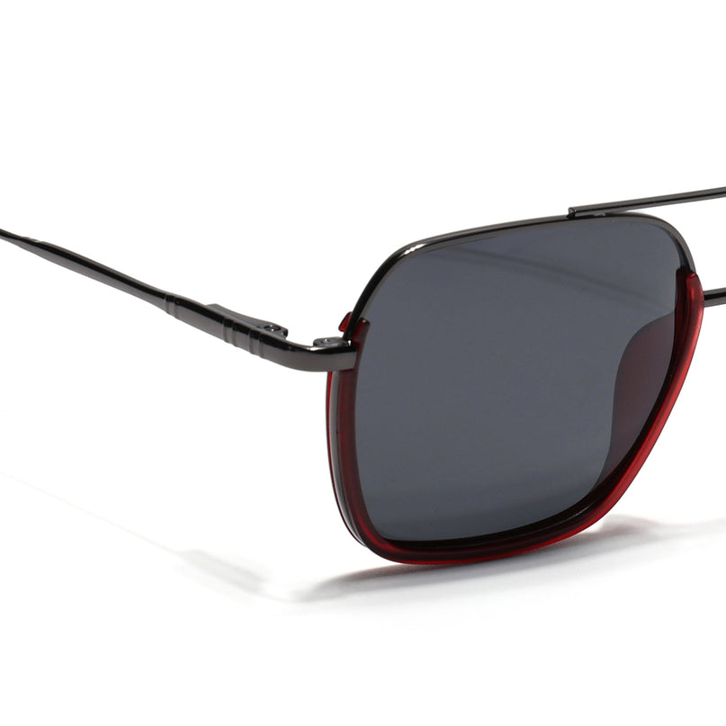 Eyejack Red & Grey Wayfarer Polarized Sunglasses for Men & Women (2508PCL1531)