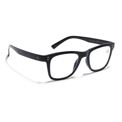 Mikael Anzel | Shine Black Wayfarer | Blue Light Protection Reading Eyeglasses