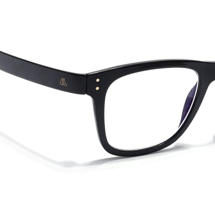 Mikael Anzel | Shine Black Wayfarer | Blue Light Protection Reading Eyeglasses