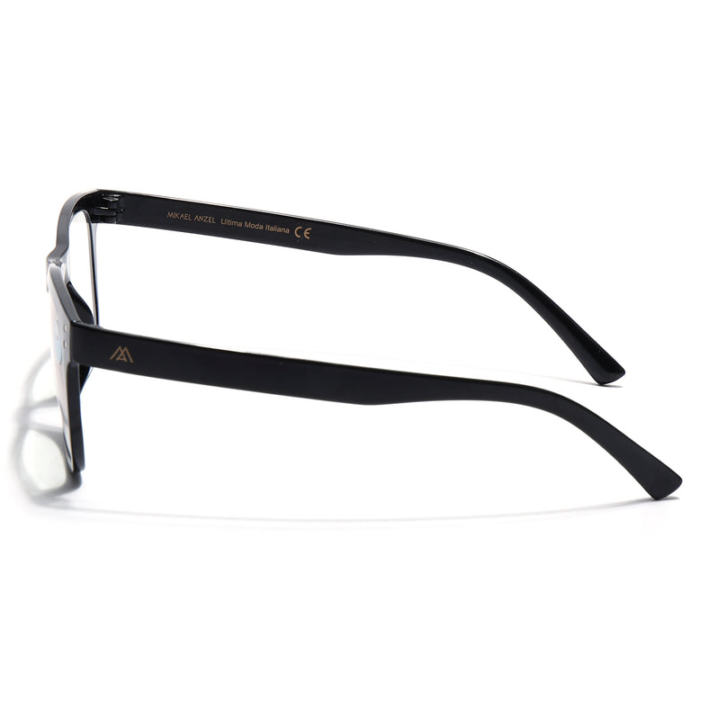 Mikael Anzel | Shine Black Wayfarer | Blue Light Protection Reading Eyeglasses