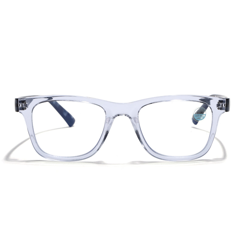 Mikael Anzel | Transparent Wayfarer | Blue Light Protection Reading Eyeglasses