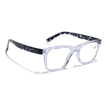 Mikael Anzel | Transparent Wayfarer | Blue Light Protection Reading Eyeglasses