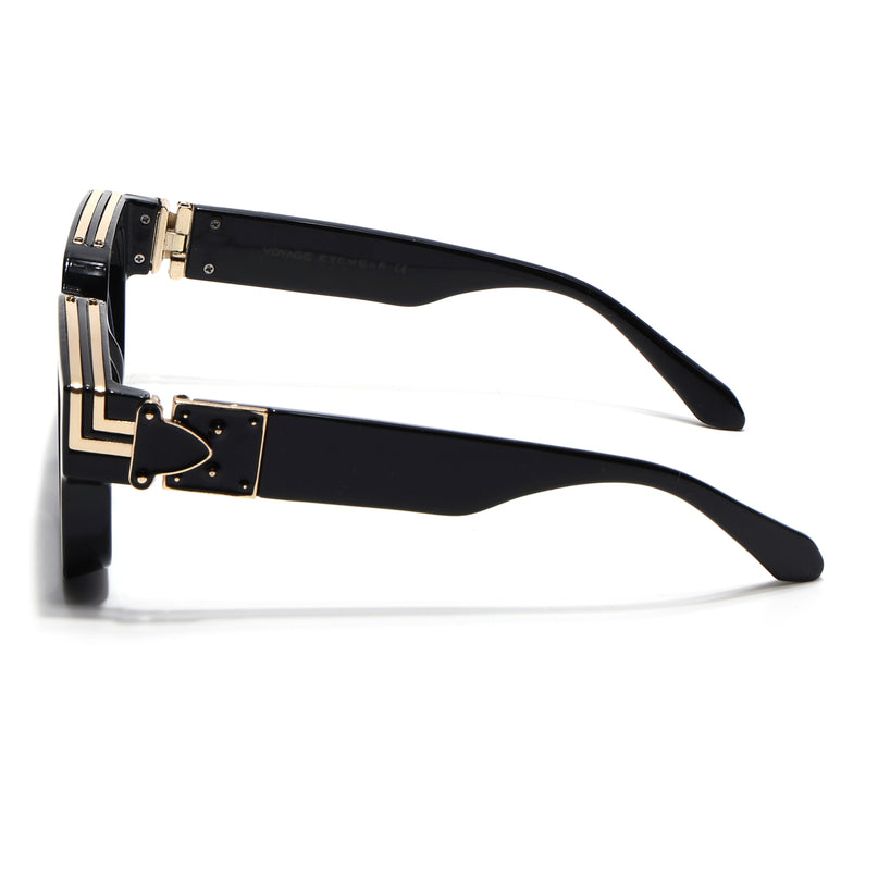 Voyage Black Square Eyeglasses for Men & Women (86367MG5634-C1)