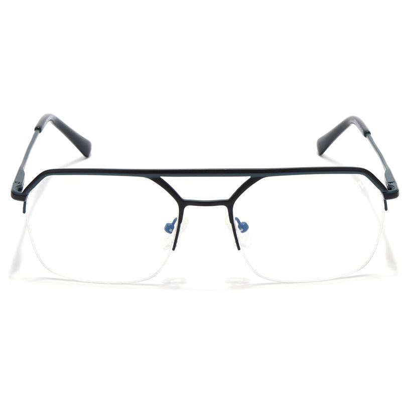 Voyage Matt Green Half Rim Eyeglasses for Men & Women (73017FMG7099-C7)