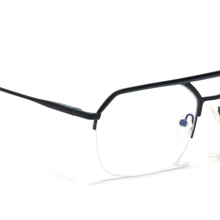Voyage Matt Green Half Rim Eyeglasses for Men & Women (73017FMG7099-C7)