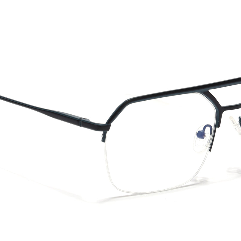 Voyage Matt Green Half Rim Eyeglasses for Men & Women (73017FMG7099-C7)